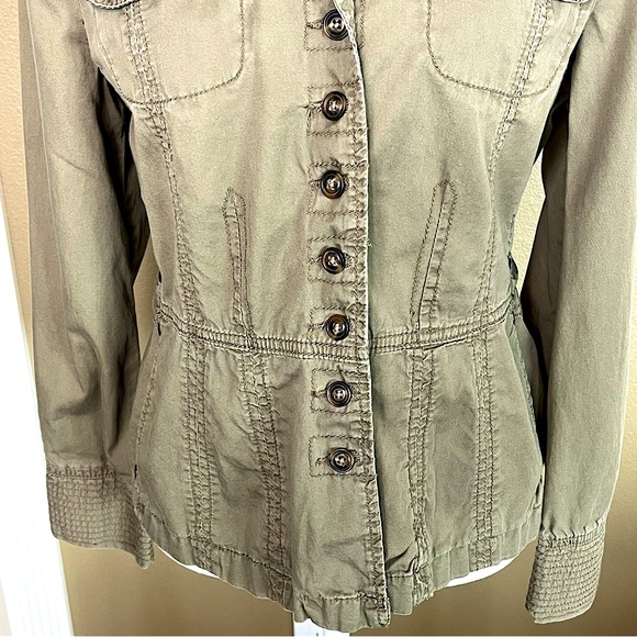 Supplies by Union Bay Cropped Cotton Jacket Detail Stitching & Design Size M - Picture 5 of 8